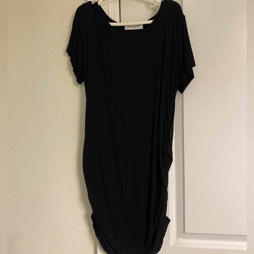Black Short Sleeve Maternity Shirt